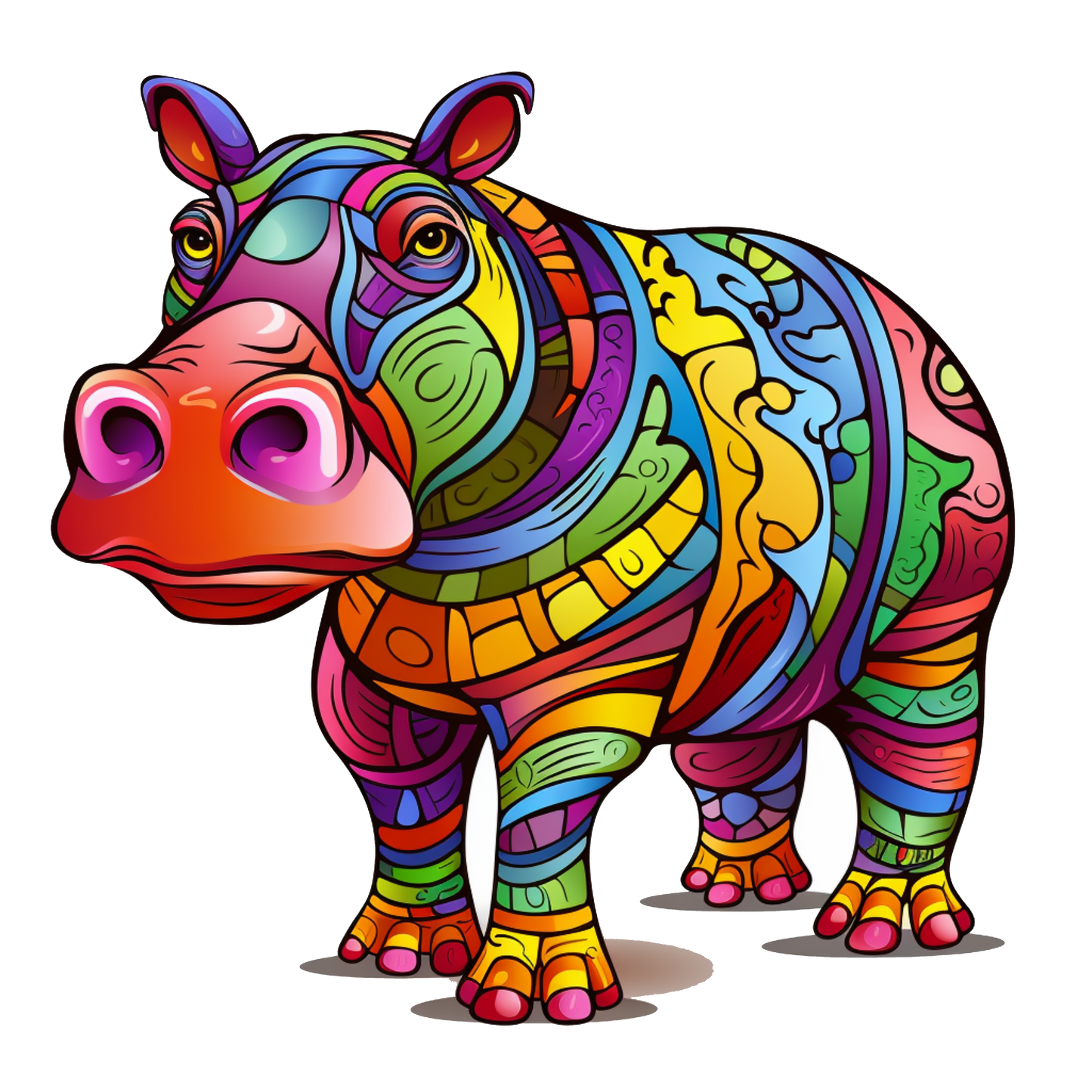 Hippopotamus Adorable Sticker